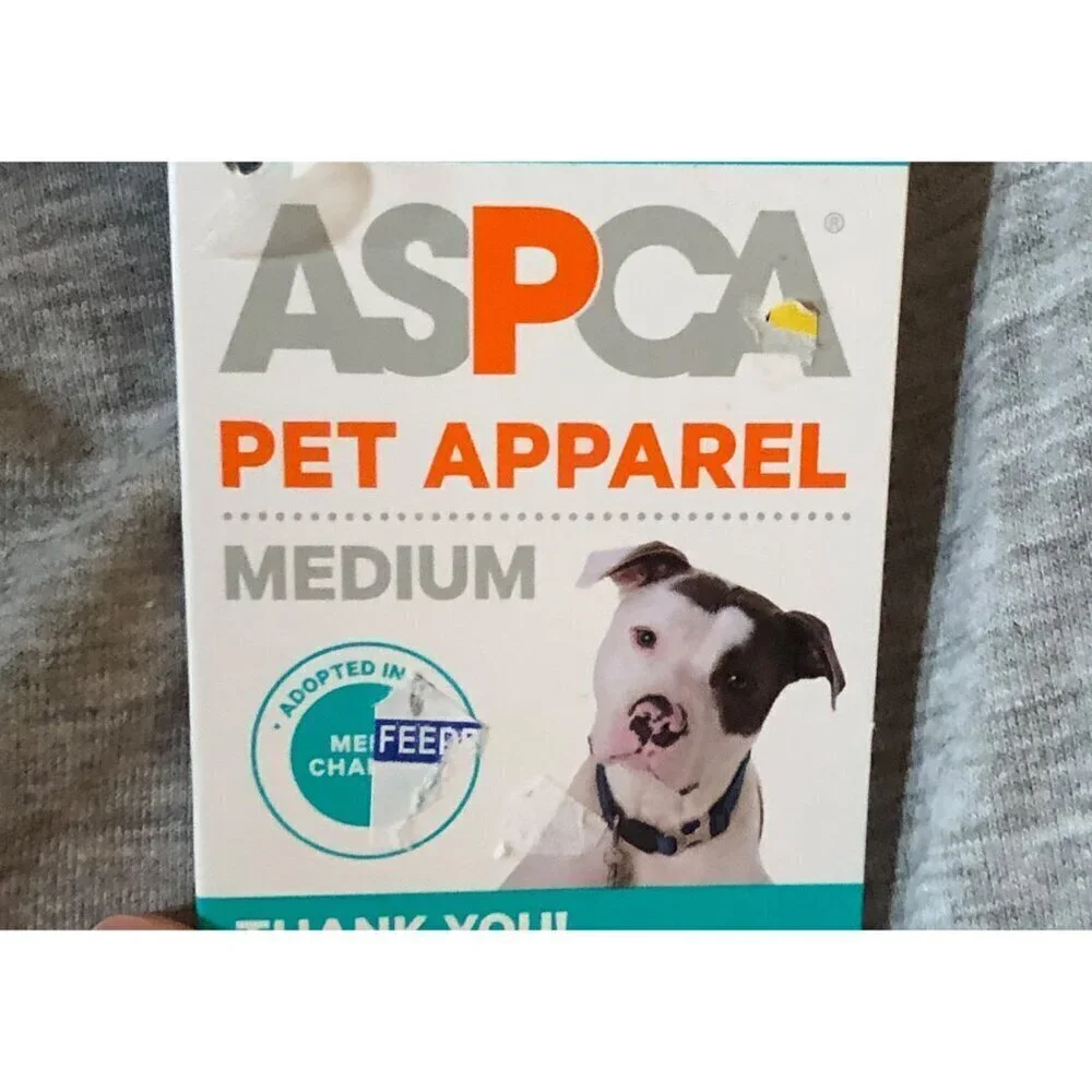 Dog Apparel ASPCA T Shirt I Woof You Grey and Red Size Medium